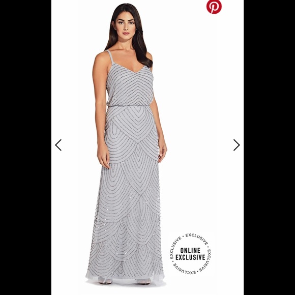 adrianna papell bridal silver